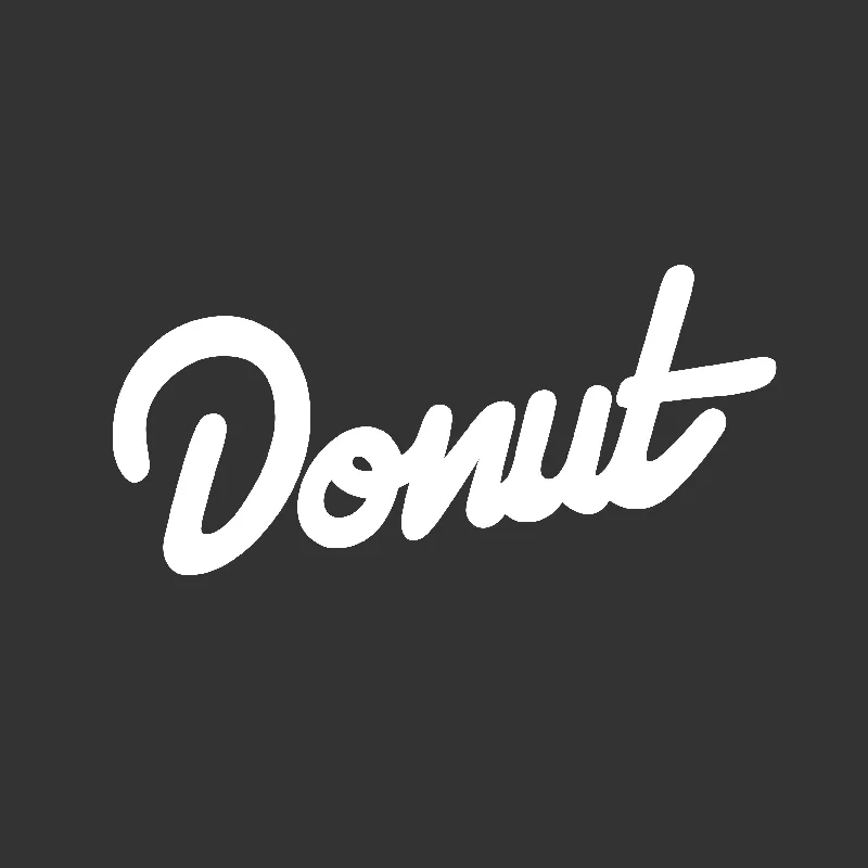 Men's Shirts with Elastic WaistbandsDonut Sticker - 6" - White