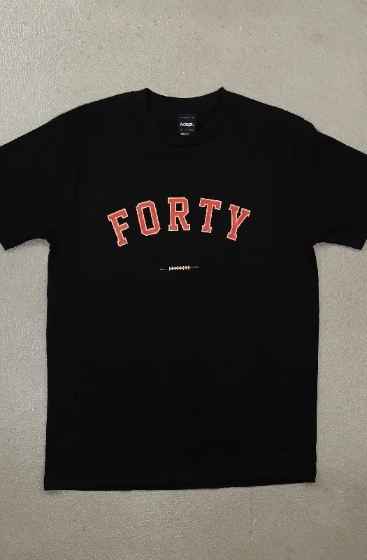 Men's Shirts with Surplice HemlinesE-40 X Adapt :: Forty (Men's Black Tee)