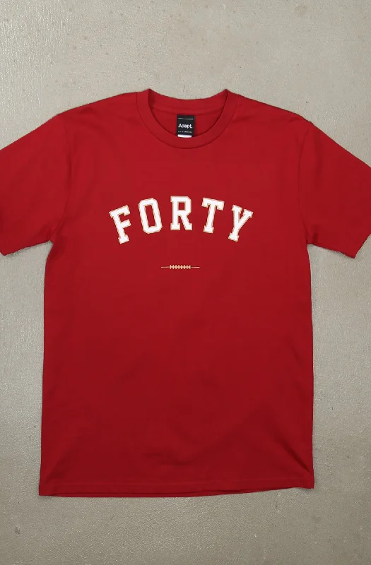 Men's Shirts with Drawstring WaistbandsE-40 X Adapt :: Forty (Men's Cardinal Tee)