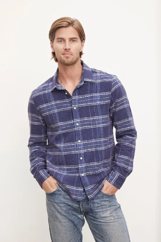 Men's Shirts with Asymmetrical HemlinesGRADY BUTTON-UP SHIRT