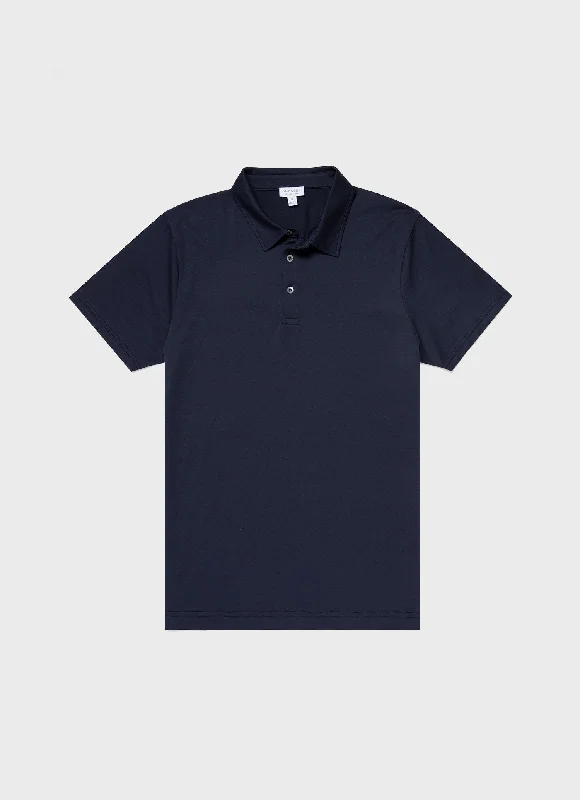 Men's Shirts with Surplice HemlinesMen's Jersey Classic Polo Shirt in Navy