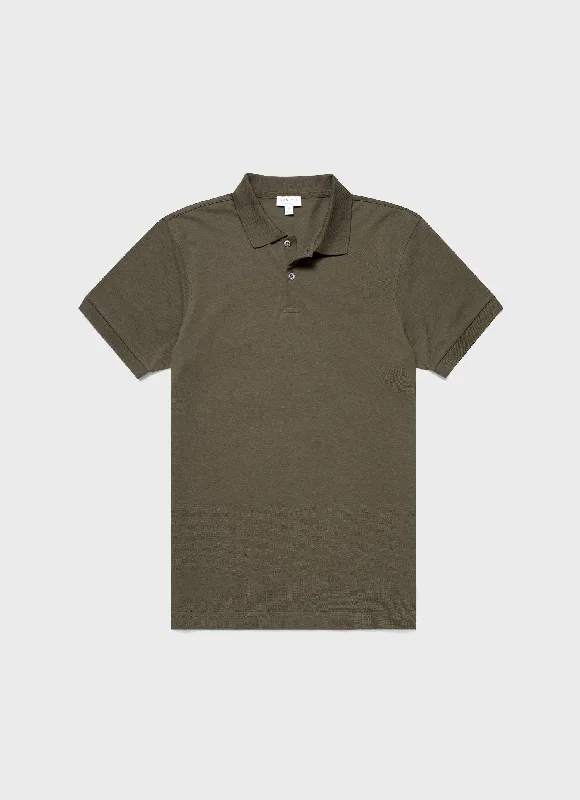 Men's Dressy Shirts for Formal EventsMen's Piqué Polo Shirt in Khaki