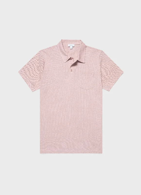 Men's Shirts with Patch PocketsMen's Riviera Polo Shirt in Pale Pink