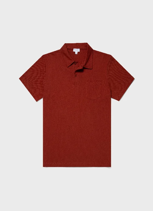 Durable Men's Work ShirtsMen's Riviera Polo Shirt in Rust