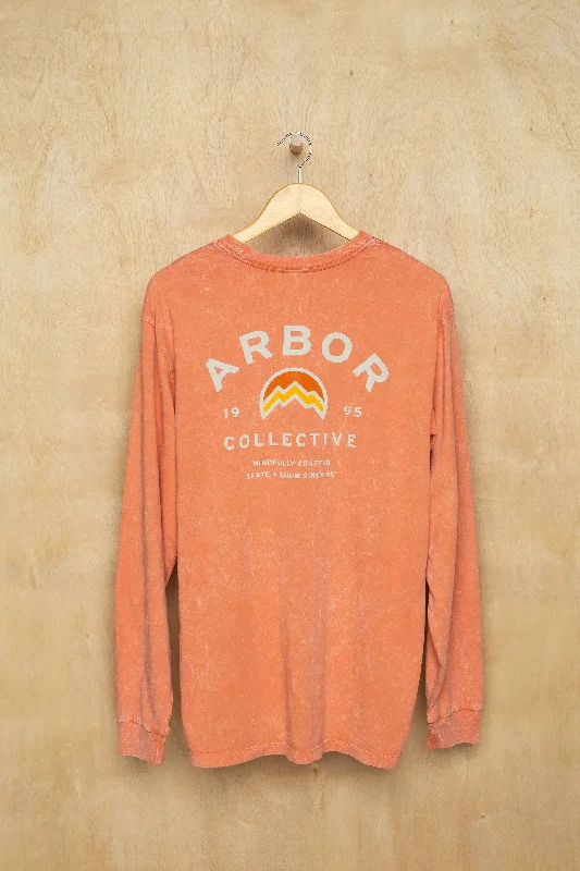 Men's Shirts with Tab CollarsMTN Long Sleeve Tee - Mineral Wash Amber