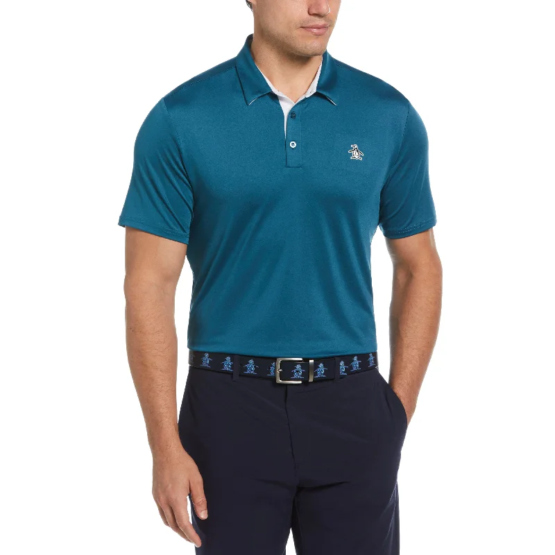 Men's Shirts with High NecksOriginal Block Design Short Sleeve Golf Polo Shirt