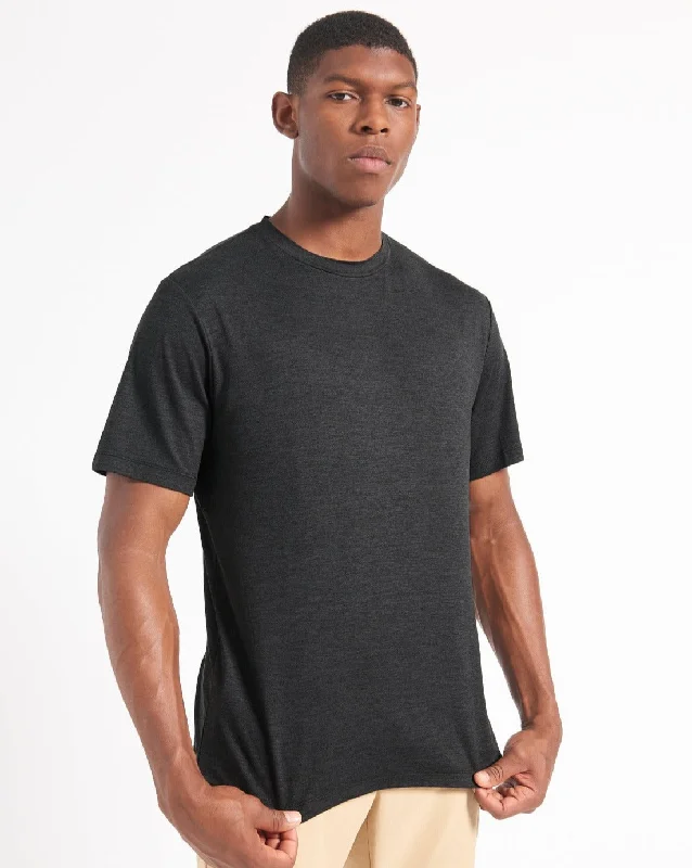 Men's Shirts with Belt AttachmentsPerformance Stretch Marl T-Shirt - Black