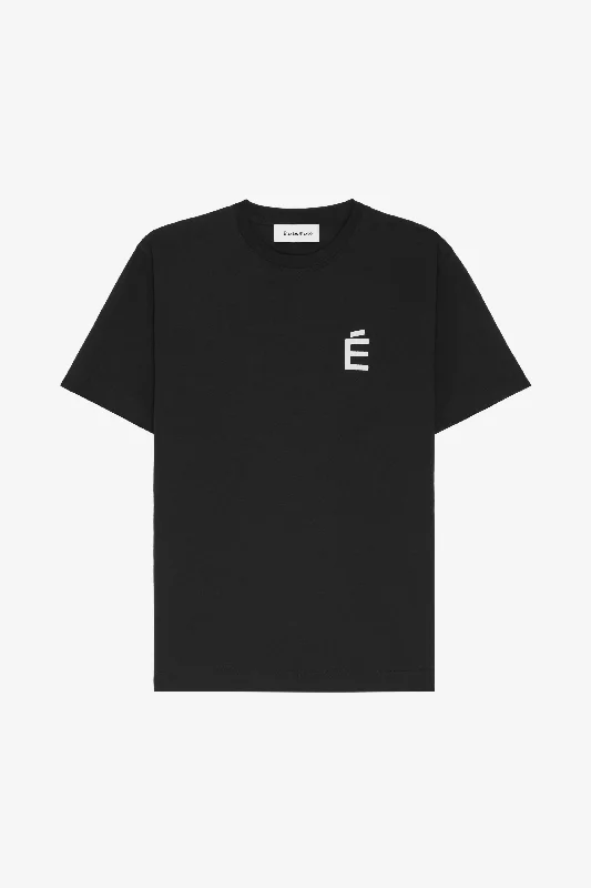 Men's Shirts with Pleated HemlinesREGULAR TEE SHIRT É BLACK