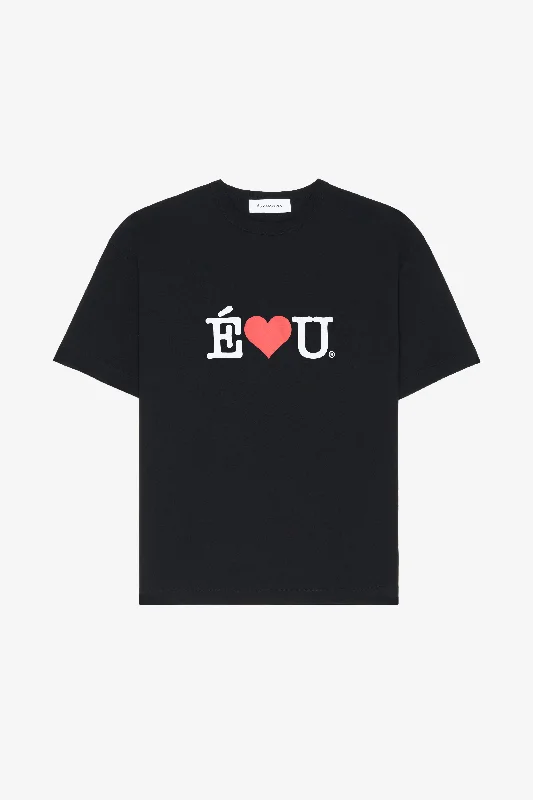 Men's Shirts with Velcro ClosuresRELAX TEE SHIRT É L U BLACK