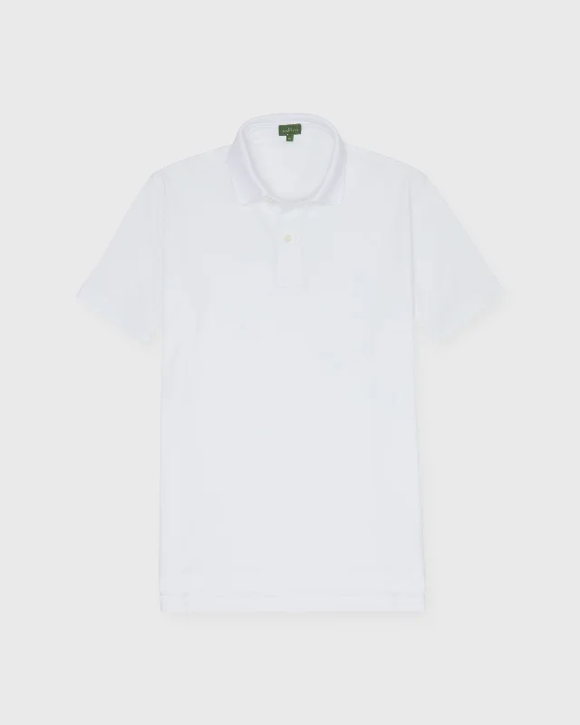 Versatile Men's Tank TopsCourt Polo in White Pima Pique