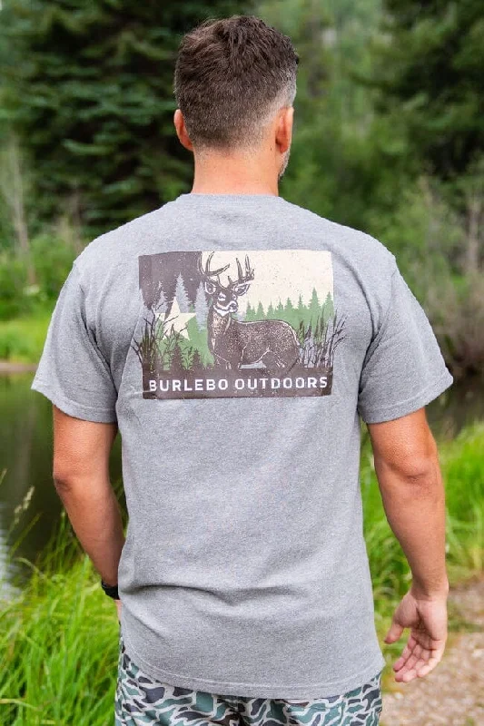 Men's Shirts with Scoop NecksTexas Deer Flag - SS - Dark Heather Grey