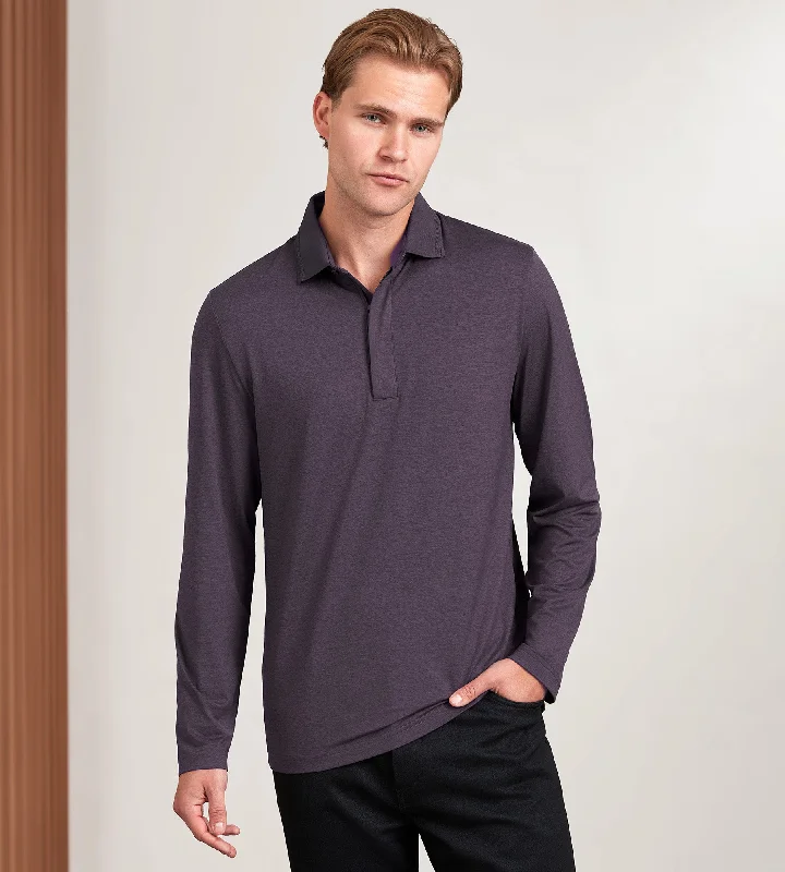 Men's Shirts with TiesModern Fit Long Sleeve Performance Polo