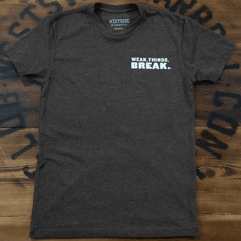 Men's Shirts with Embellished CollarsWeak.Things.Break™  Left Chest Logo T-shirt - Espresso