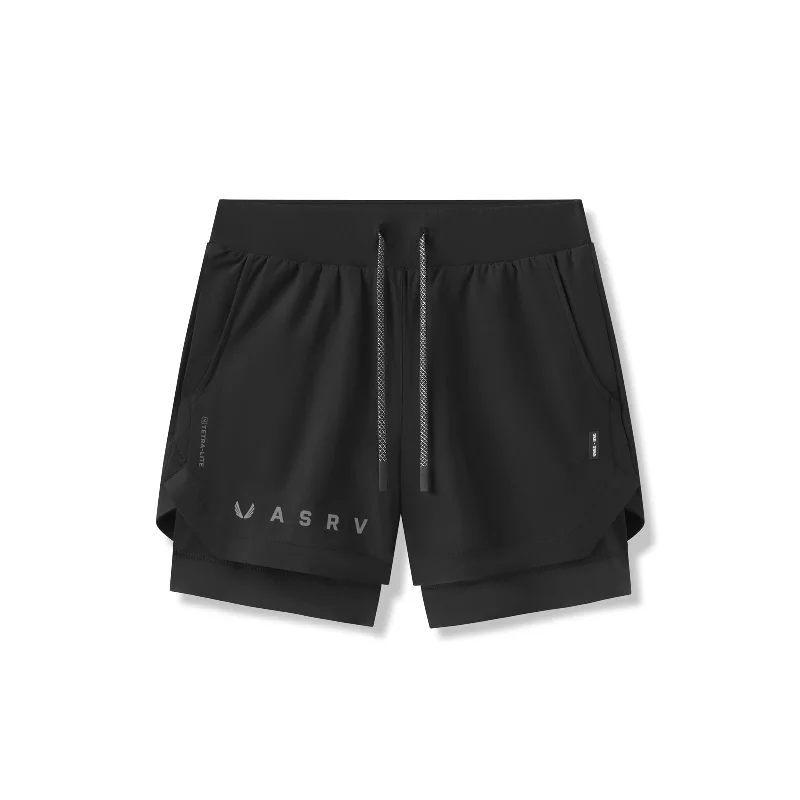 Men's Pants with Contrast Waistbands0865. Tetra-Lite™ 5" Liner Short - Black "Reflective Classic"