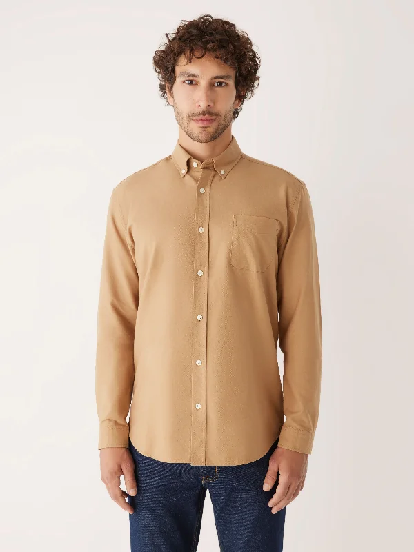 Men's Dressy Casual Shirts for Smart-Casual EventsThe Jasper Good Cotton Oxford Shirt in Camel