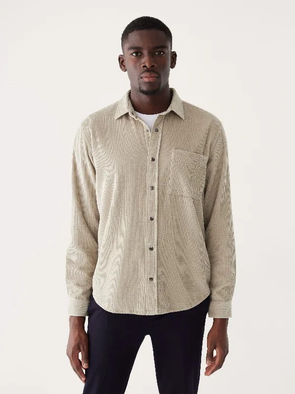 Men's V-Neck T-Shirts for a Flattering ShapeThe Corduroy Shirt in Sand