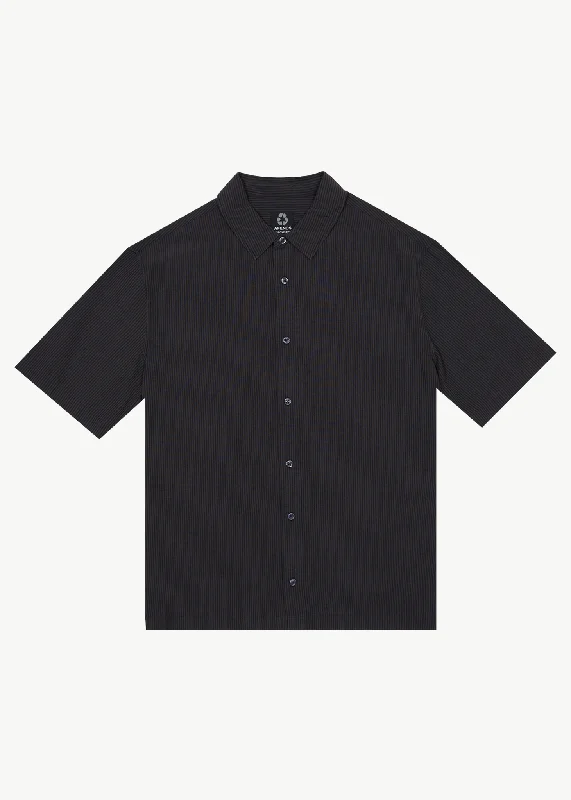 Men's Striped Shirts for a Maritime TwistAFENDS Mens Intergalactic - Short Sleeve Shirt - Black Stripe