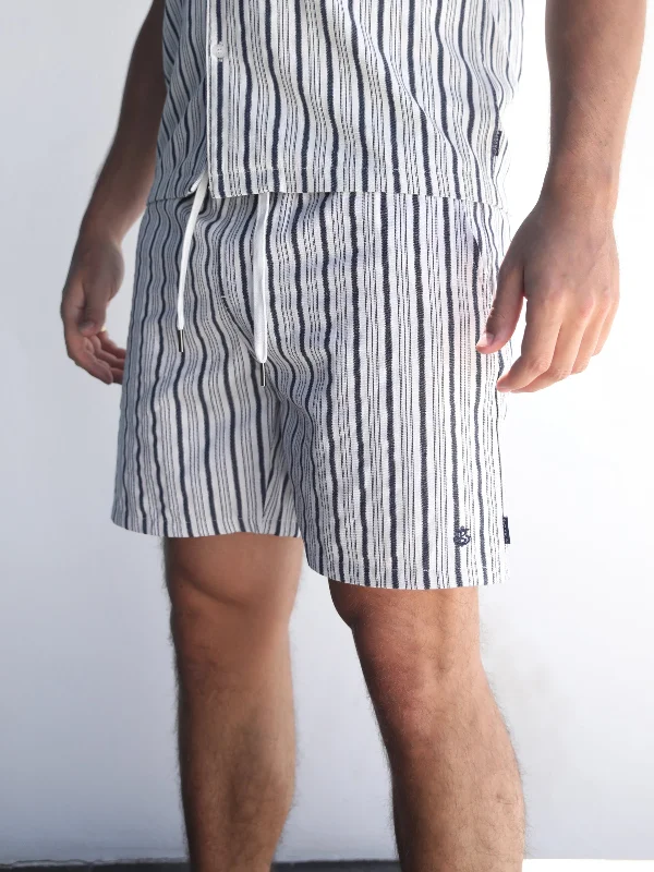 Men's Unique and Designer Bottom Wear for a Statement LookAssisi Stripe Shorts - Navy