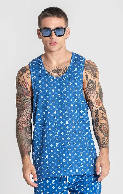 Men's Shirts with Belt AttachmentsBlue Mania Tanktop