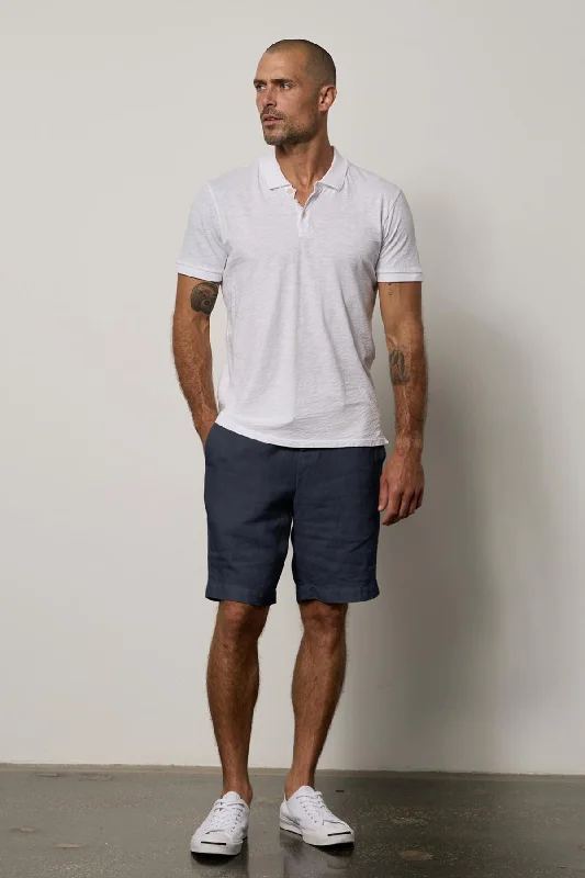 Men's Pants with Patch PocketsJONATHAN LINEN DRAWSTRING SHORT