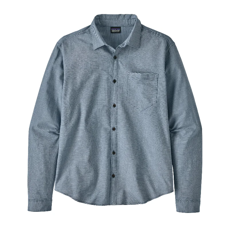 Men's Tab-Collar Shirts for a Crisp LookM's Long-Sleeved Organic Cotton Slub Poplin Shirt