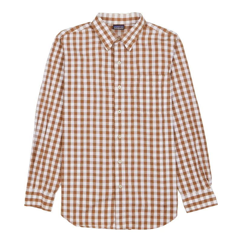 Men's Geometric Print Shirts for a Modern TwistM's Long-Sleeved Work Shirt