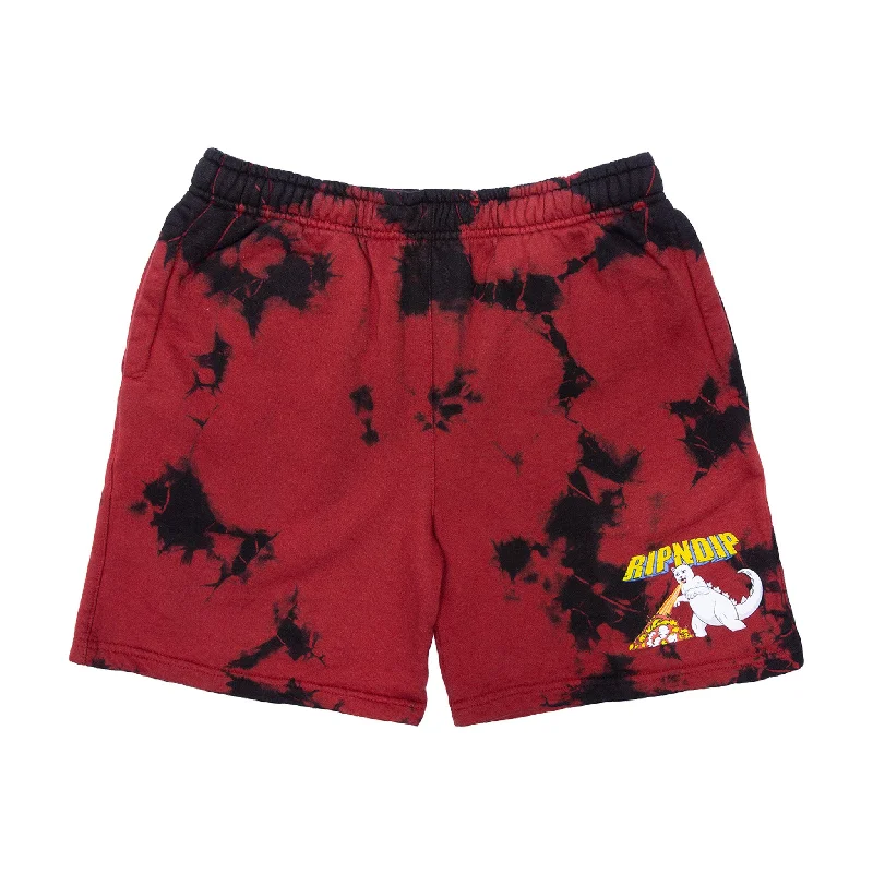 Men's Low-Waisted Pants for a Casual VibeNermzilla Sweatshorts (Black/Red Dye)