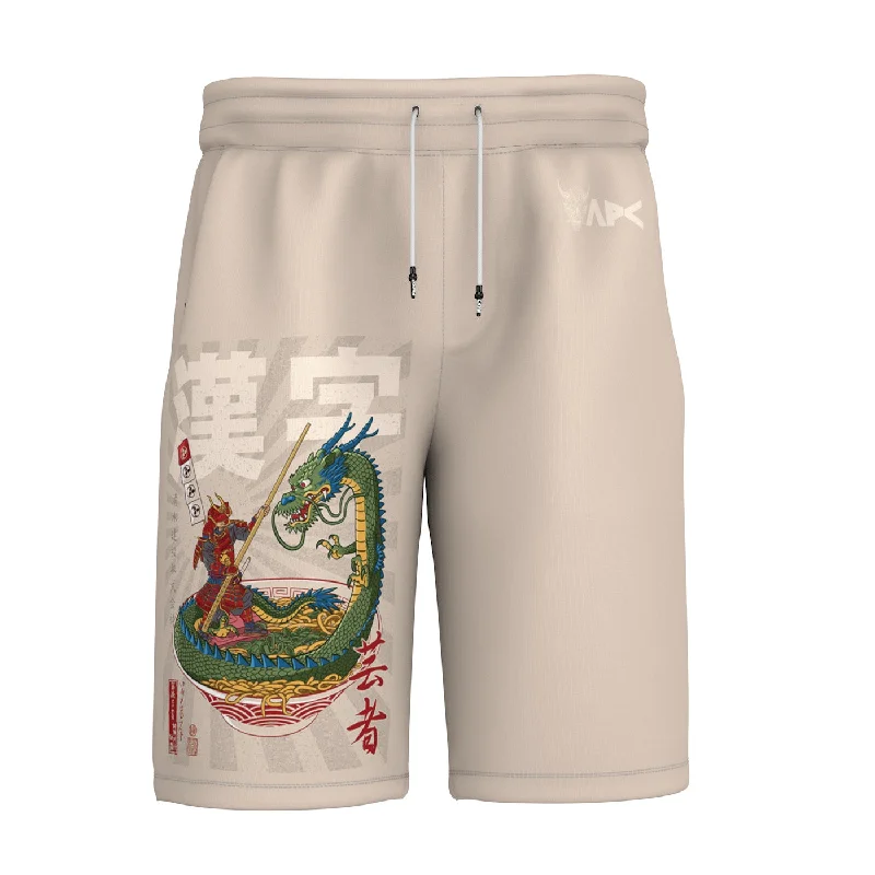 Men's Pants with Patchwork PatternsRamen Battle Shorts