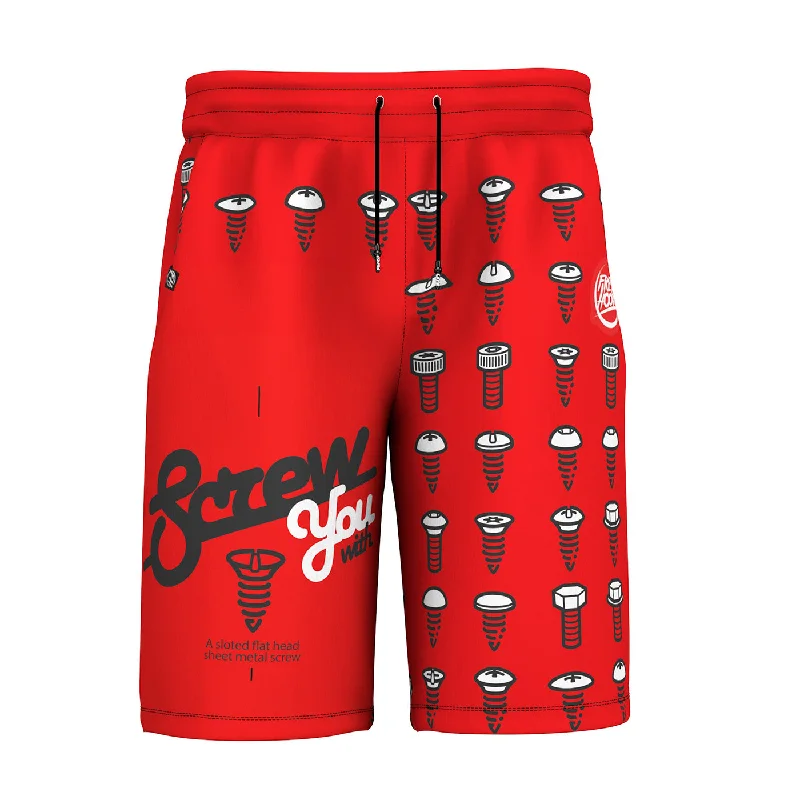 Men's Pants with Hidden ButtonsSCREW WU Shorts