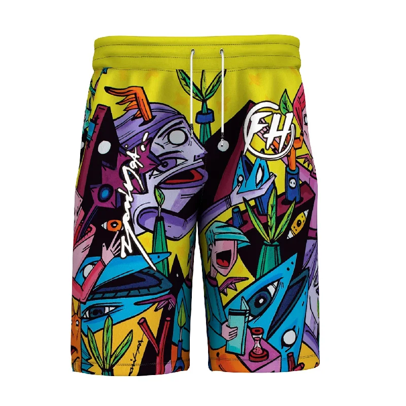 Men's Pants with Shallow PocketsYellow World Shorts