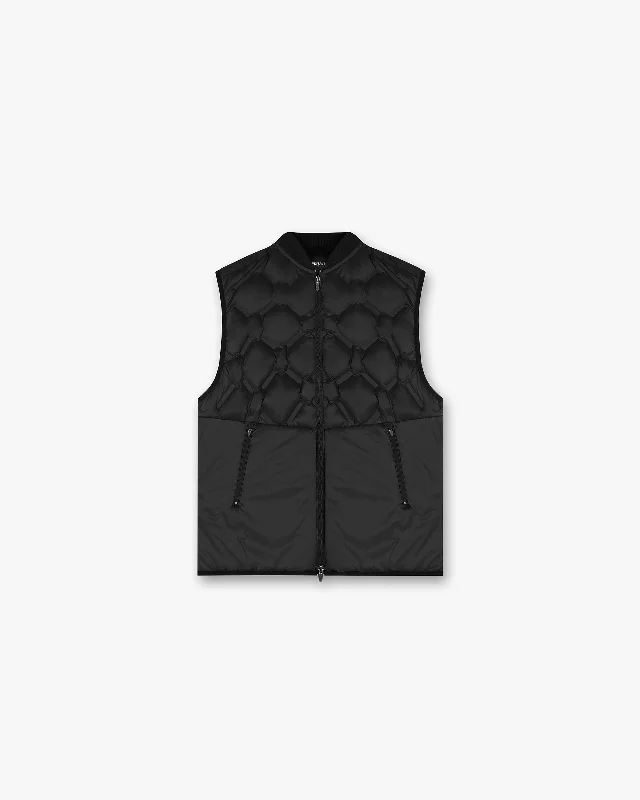 Men's Coats with Embroidered Details247 Lightweight Gilet - Black