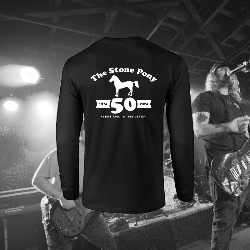 Men's Coats for Work50th Anniversary Black Long Sleeve Tee