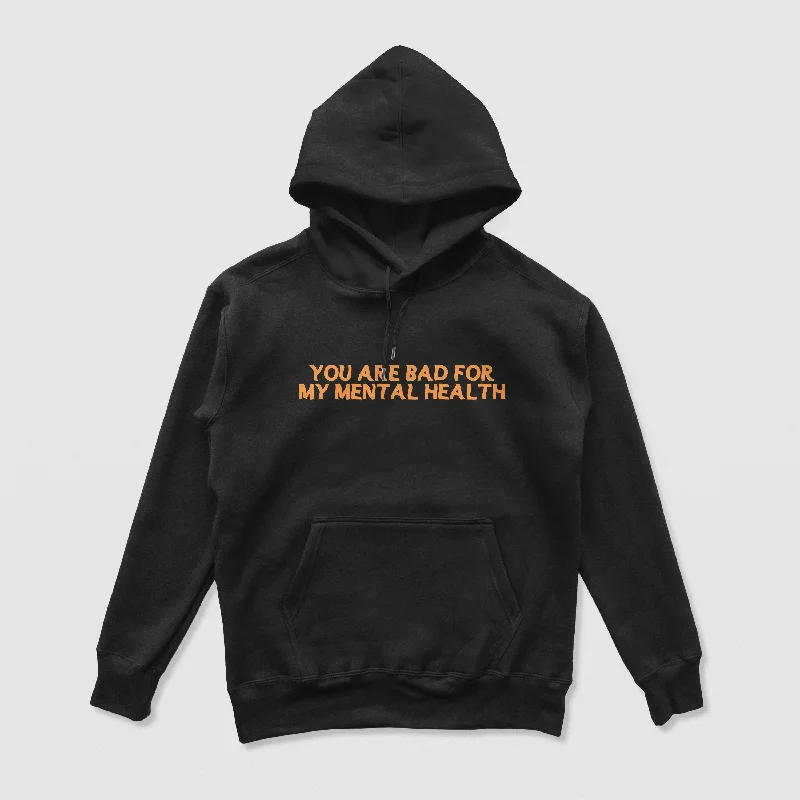 Men's Hoodies with Military InfluenceBad For My Mental Health Halloween Hoodie