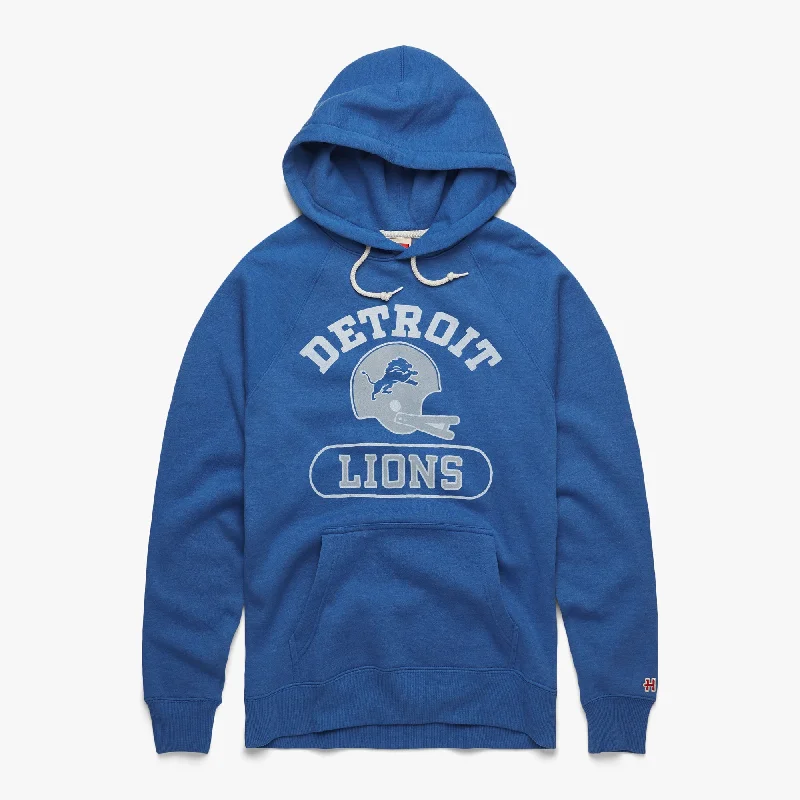 Men's Hoodies for CampingDetroit Lions Throwback Helmet Hoodie