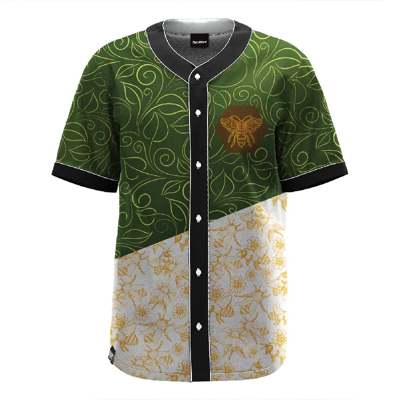 Men's Shirts with Antimicrobial TreatmentFloral Bee Jersey