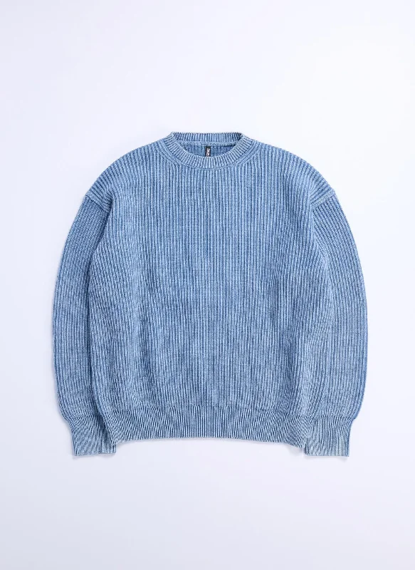 Men's Shirts with Full PlacketsHeavy Washed Cotton Knitted Pullover