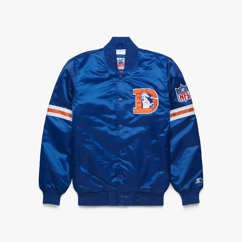 Men's Coats for Formal EventsHOMAGE X Starter Broncos Satin Jacket