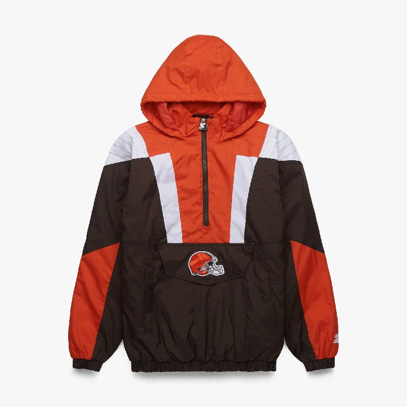 Men's Coats for HikingHOMAGE X Starter Browns Pullover Jacket