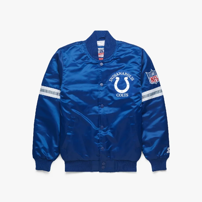 Trendy Men's Anorak JacketsHOMAGE X Starter Colts Satin Jacket