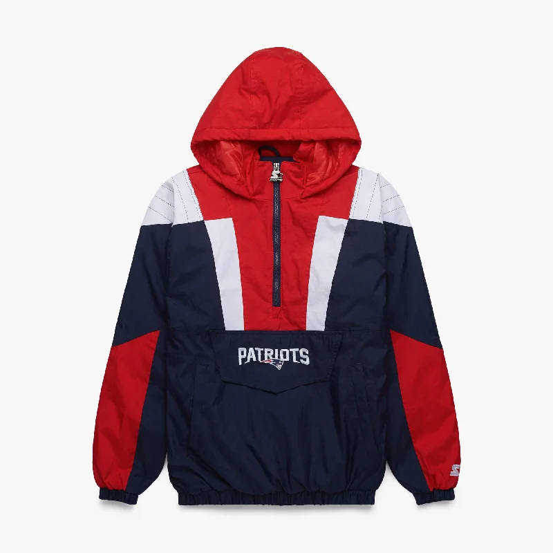 Men's Coats for Dressy OccasionsHOMAGE X Starter Patriots Pullover Jacket