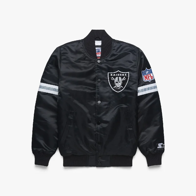 Men's Coats with Inner PocketsHOMAGE X Starter Raiders Satin Jacket