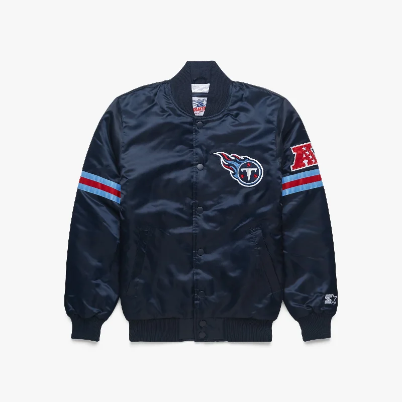 Men's Coats for WalkingHOMAGE X Starter Titans Satin Jacket