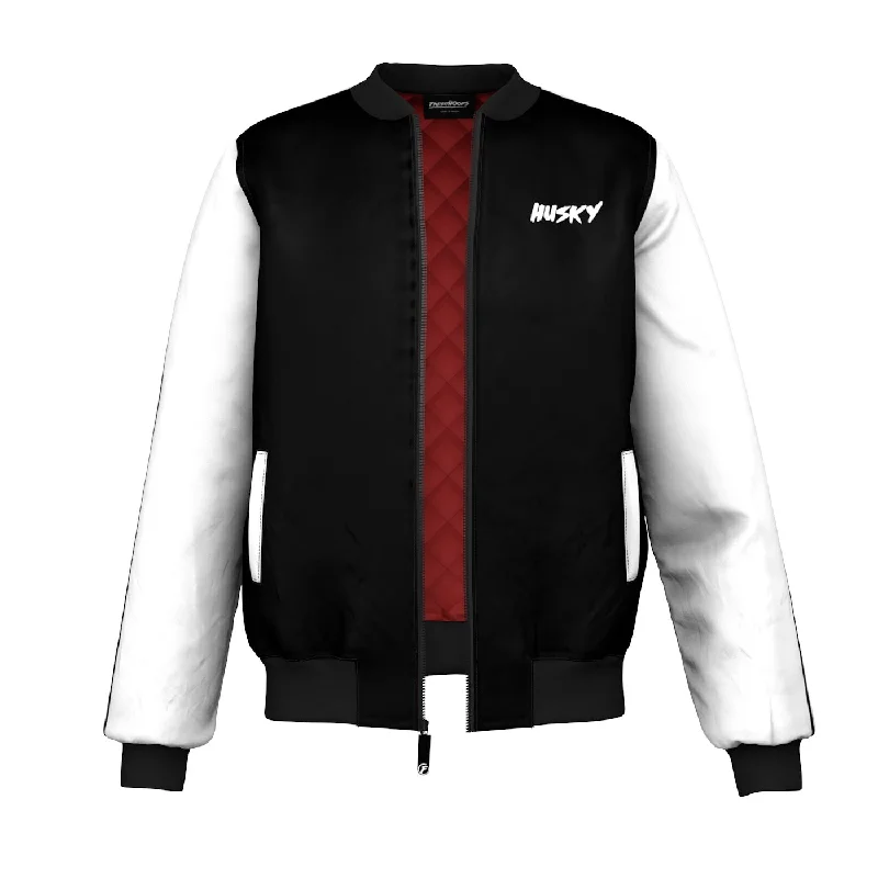 Men's Coats with Magnetic ClosuresHusky Bomber Jacket