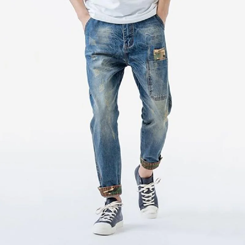 Men's Ripped Jeans#JL-5151#日系復古牛仔褲