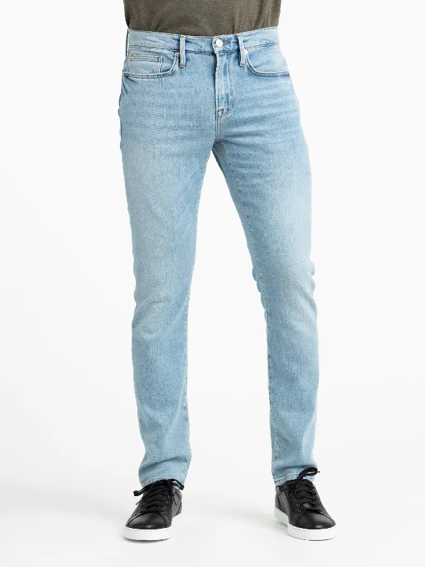 Men's Jeans with Elastic WaistbandsLight Blue L'Homme Skinny Finn Jeans