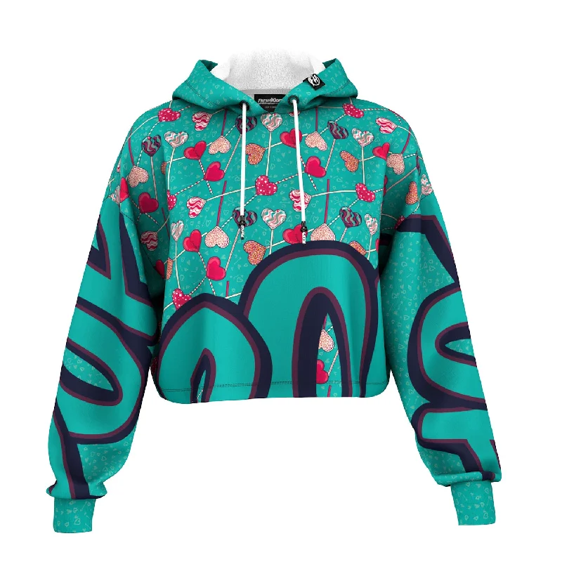 Men's Hoodies with High-Low HemlinesLovepop Cropped Hoodie