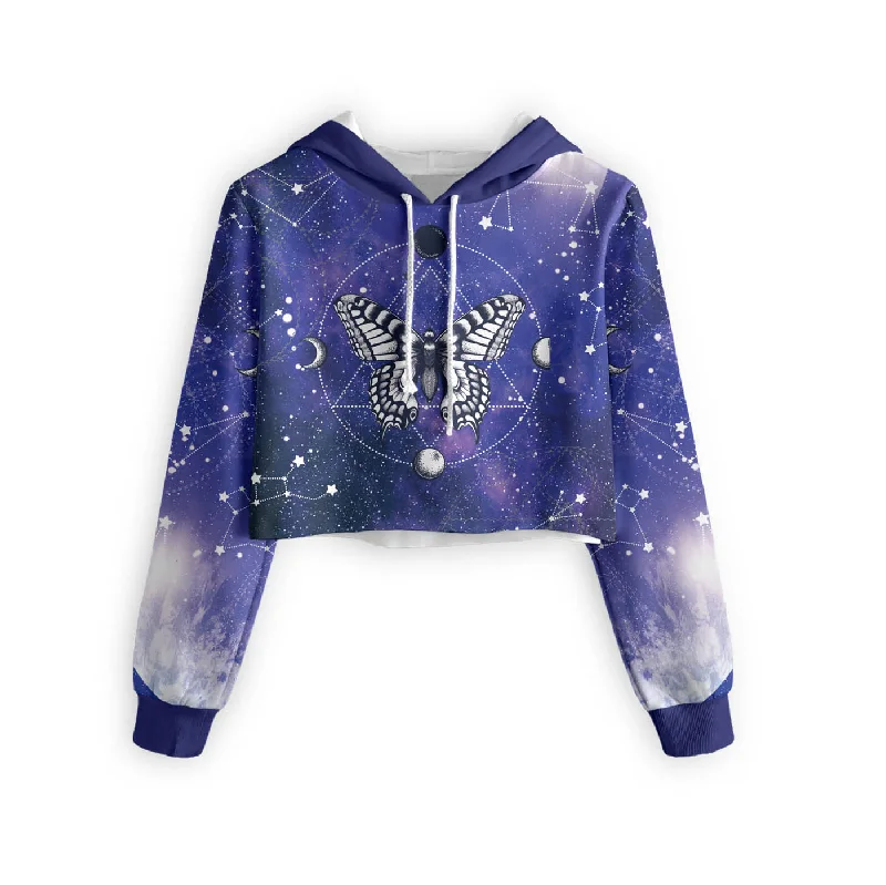 Men's Hoodies for StreetwearMariposa Stars Cropped Hoodie