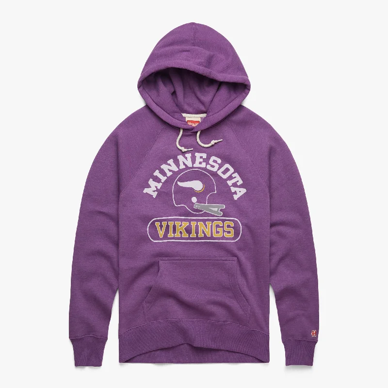 Men's Hoodies for Mild WeatherMinnesota Vikings Throwback Helmet Hoodie