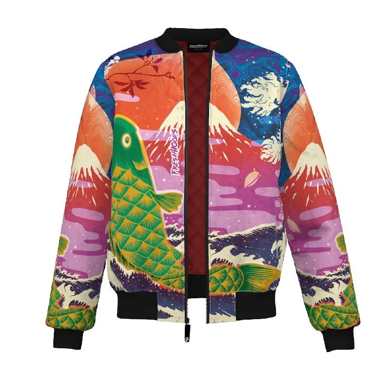 Practical Men's RaincoatsMystic Koi Bomber Jacket