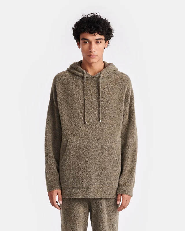 Men's Shirts with Pocket SquaresRactor - Compact Boucle Hoodie - Moss